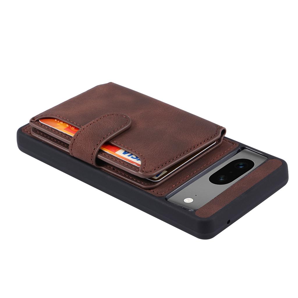 For Google Pixel 7a RFID Blocking Leather+TPU Anti-drop Phone Case Kickstand Wallet Skin-touch Cover