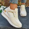 Fashion Women's Lightweight Wedge Sneakers Thick Sole Breathable Running Sports Shoes Woman Plus Size Fashion Lace Up Platform Sneakers