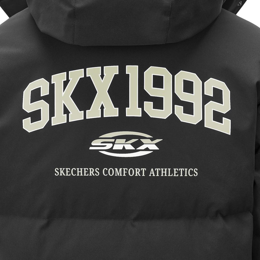 Skechers Классическая спортивная серия Свободная удобная пуховик-пуховик Унисекс Верхняя одежда Угольно-черный P424U042-0018