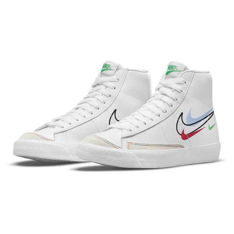 Nike Blazer Mid '77 GS Swoosh Pack Белый Алюминий Черный Светло-Зеленый Искра DM9475-100