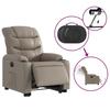 Electric Recliner Chair with Rising Function Cappuccino Faux Leather