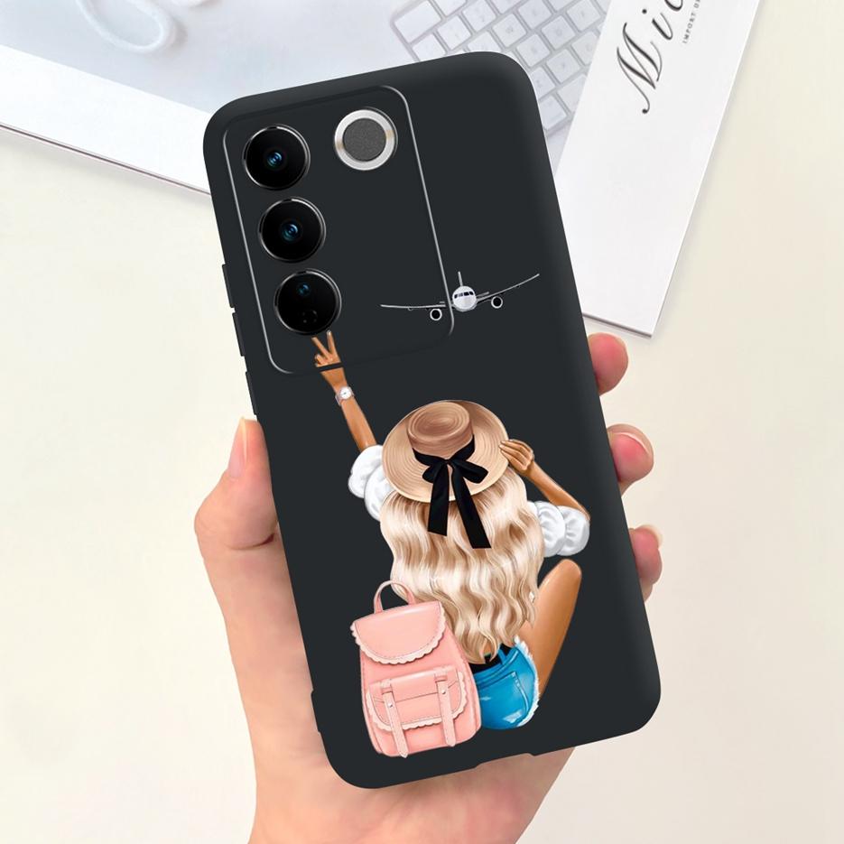 Чехол для Vivo V27 Чехол для Vivo V27e V2237 Милый Модный Расписной Чехол Мягкий Силиконовый Чехол для Телефона Для Vivo V27 Pro V 27 V27e Задняя Крышка Сумки