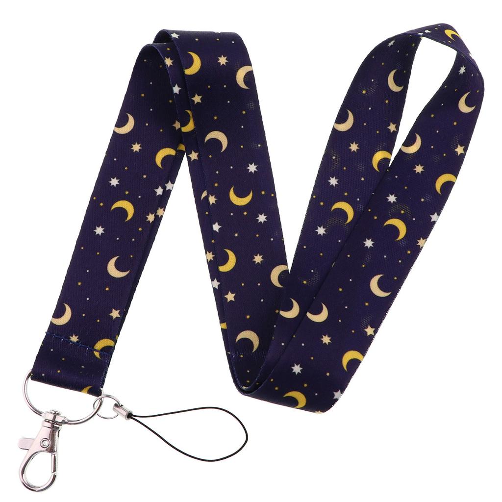 Starry Sky Elements Lanyards Key Chain Colorful Print Neck Straps Keychain Cell Phone Rope Teachers Gift 1PCS Badge Holder Key