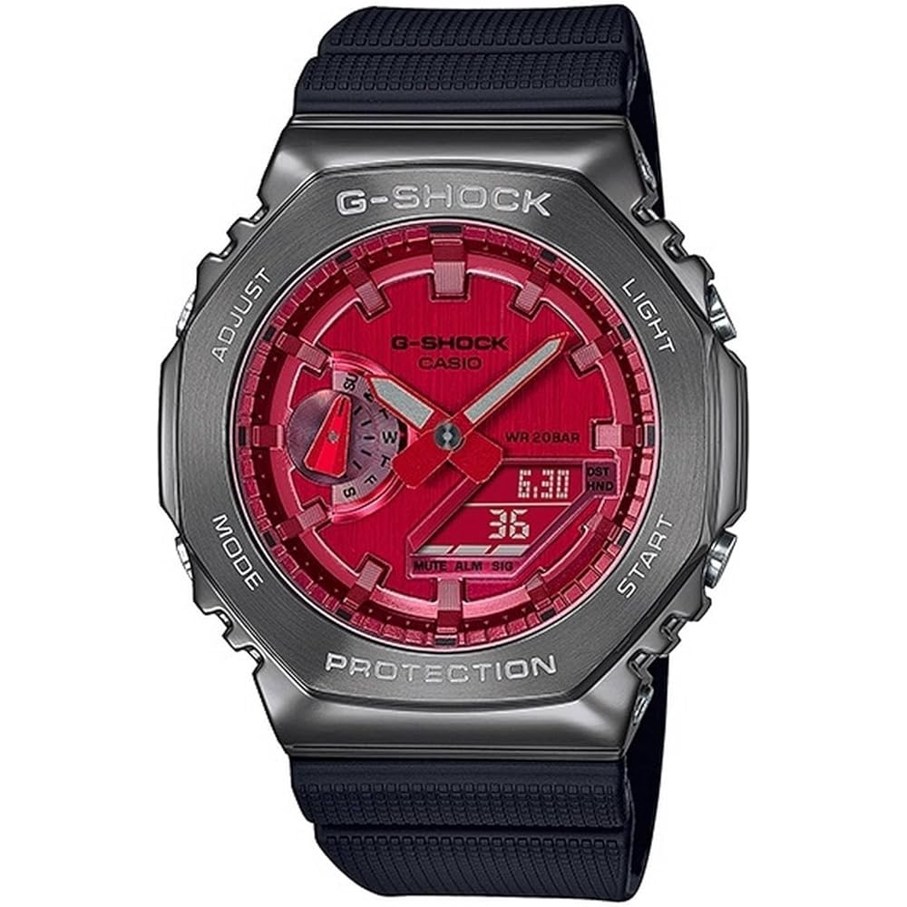 Casio G-Shock GM-2100B-4A Analog-Digital Men's Watch Red Resin Band