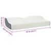 Neck Pillow White Memory Foam 59 x 34.5 x 12 cm