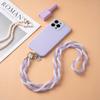 Handmade Beaded Phone Charm Strap Cute Designer Crossbody Lanyard for Phone Case Acrylic  Material Tulle Rhinestone Material