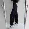 Корейские спортивные штаны, женские весенние спортивные брюки с вышивкой Fsahion, женские свободные повседневные брюки с высокой талией