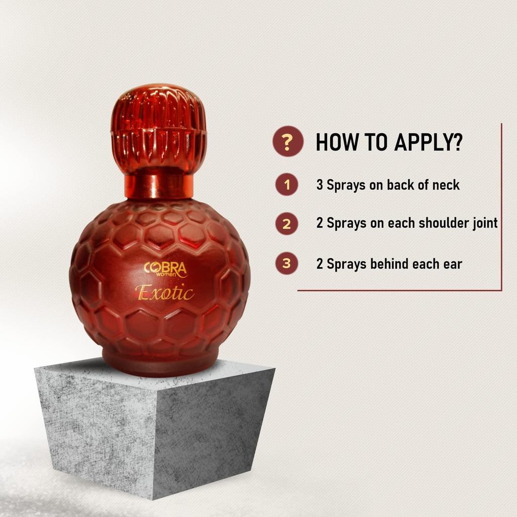 Свежие и успокаивающие женские духи, Женская парфюмерная вода, COBRA Exotic- Fresh (100 мл-упаковка 1 шт.)