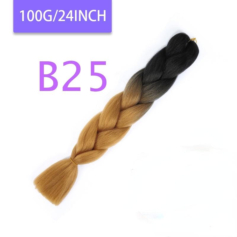 MISQUEEN Yaki Soft Hair Ombre Crochet Braiding Hair Extension For Braid 24 Inch Pink Synthetic Crochet Hair Jumbo Braid Hair