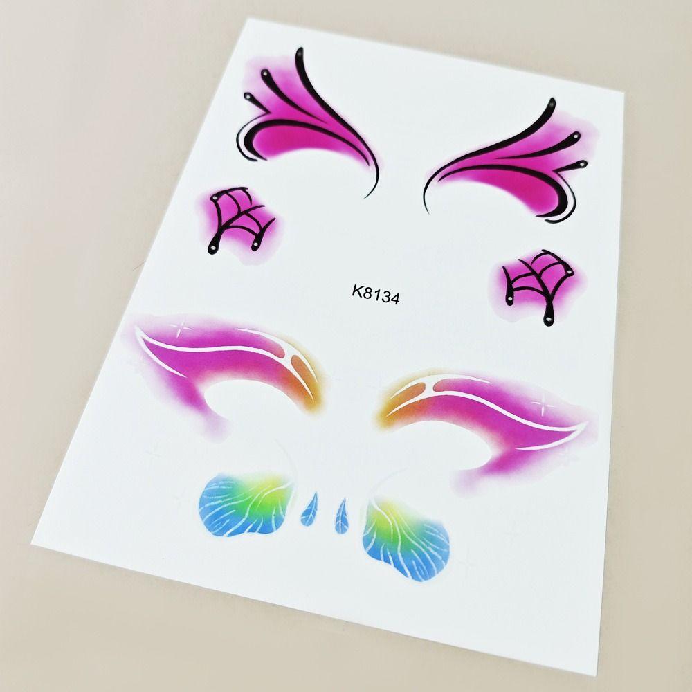 Colorful Butterfly Eye Tattoo Stickers Fairy Disposable Tattoos Sticker  Kids