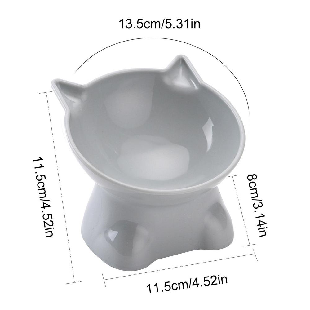 Миска для домашних животных с высоким наклоном, противоопрокидывающаяся защита для шеи, еда для кошек, собак, посуда для воды, милая миска для кормления, принадлежности для кошек