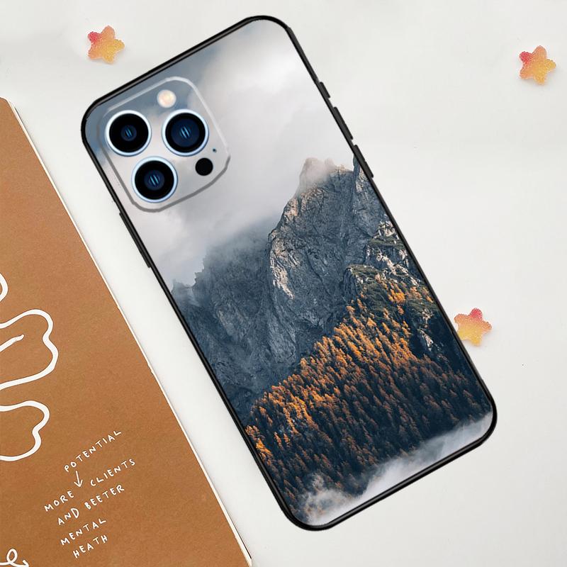 Красивый чехол с изображением горного леса и природы Для iPhone 11 12 13 14 15 16 Pro Max 15 16 Plus 13 12 Mini X XS XR