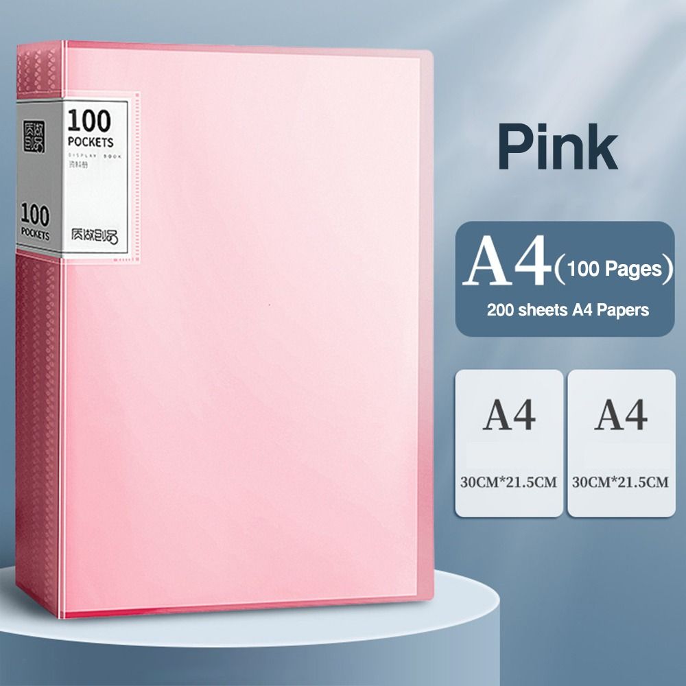 Waterproof Storage Booklet 20/30/60/100 Pages A4 File Folder High Quality File Bag Student Gift