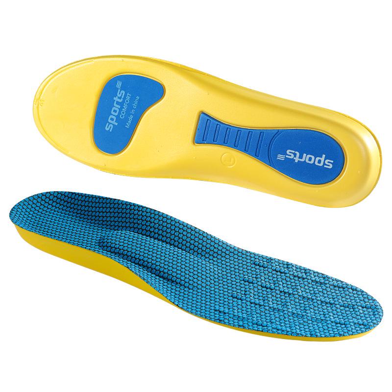 EVA Sports Insoles: Men's Air Cushion Shock-Absorbing, High-Elastic Arch Support for Running, Basketball, and Badminton.
