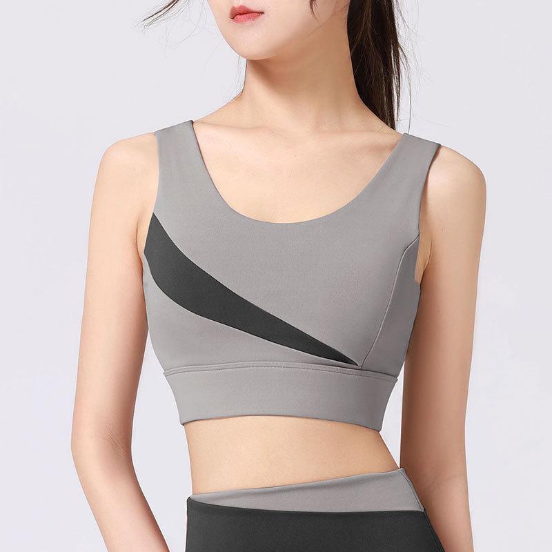 Juyitang Seamless Nude Yoga Vest & Shockproof Sports Bra for Women