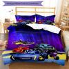 3pcs Batwheels Bedding Set Duvet Cover Closure Includes 1 Duvet Cover & 2 Pillowcases, Soft and Comfortable for All Seasons.