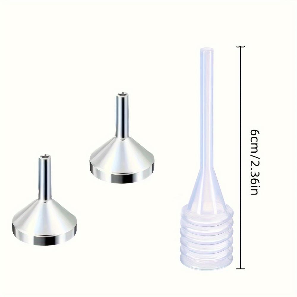 Small Metal Funnels and Straws for Perfume and Essential Oils In 2/3/5 Pieces, Which Are Convenient for Distributing and Adding Various Liquids