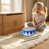 Montessori Instrument Hand Drum Toys Double Sided Wood Kids Drum Toys  Children Preschool