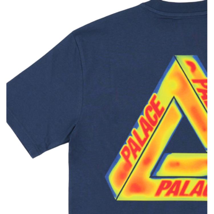 Palace Футболка Heat Sensi Темно-синие топы унисекс Синяя P26TS188