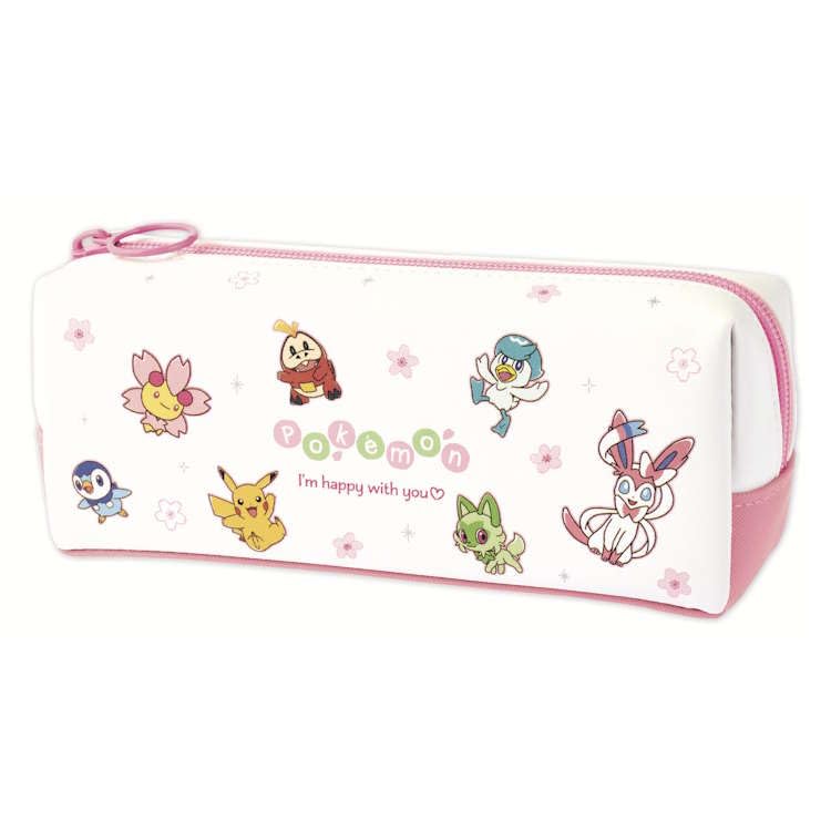 Kamio Japan Pokemon BOX Sakura Flyer Synthetic Leather Multi Case Compact Character Organizer 18.5 x 7.5 5 cm
