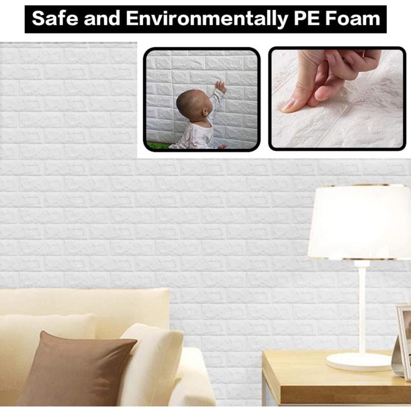 3d кирпичный узор настенный стикер самоклеящийся трехмерный мягкий водостойкий, предотвращающий столкновения