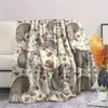 Retro Animal Fox Elephant Print Flannel Blanket High quality Comfortable for All Seasons Home Decor Warmth and Comfort Perfect for Christmas Gifts