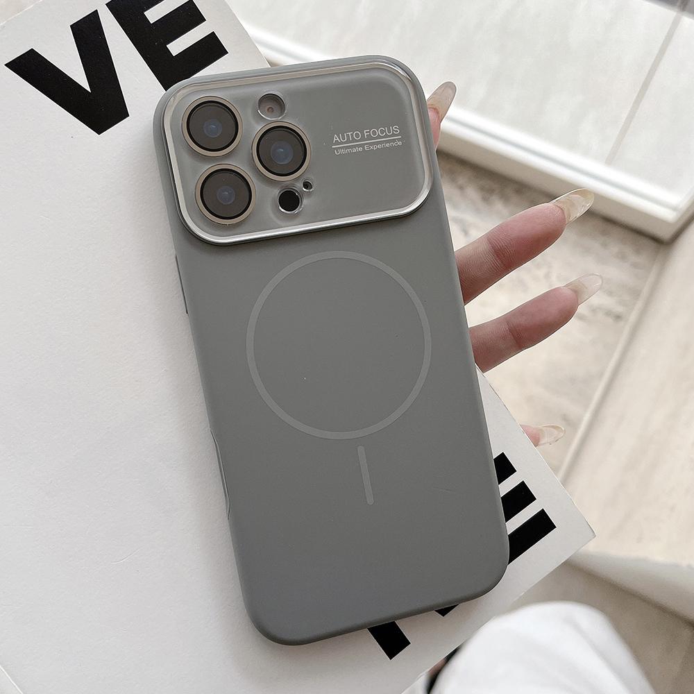 Секунды Меняются На 17Pro Max Жидкий Силиконовый Магнитный Чехол для IPhone 17 Air 16 15 Беспроводная Зарядка Большая Стеклянная Защитная Крышка для Объектива