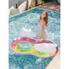 Кресло для плавания в воде, надувное плавающее кресло из ПВХ с плавающей запятой, U-образное сиденье с блестками и радужным сиденьем для плавания