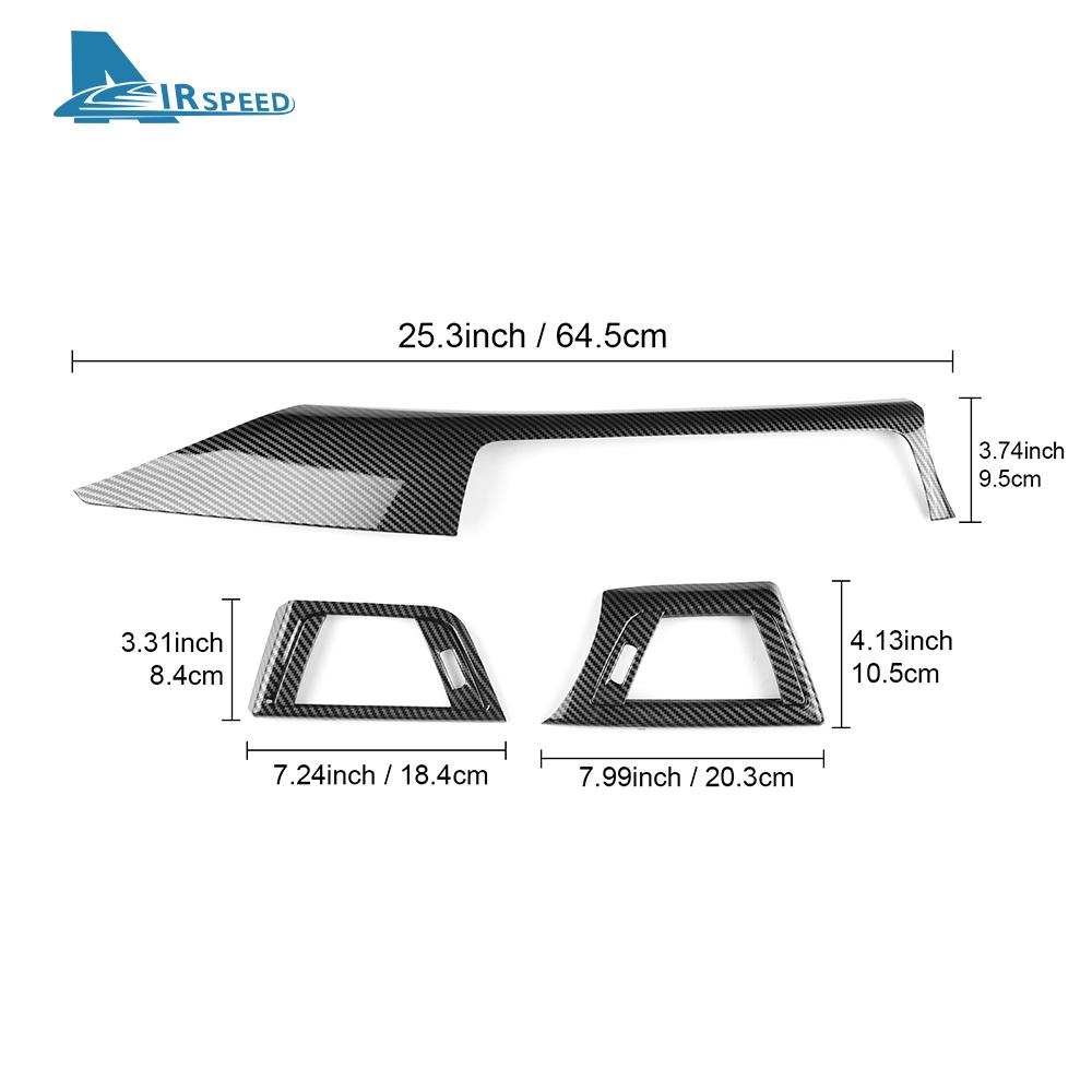 Carbon Fiber Style Interior Sticker for 3 4 Series F30 F31 13-18 F32 F33 F34 F36 M3 F80 14-2018 Dashboard Interior Panel
