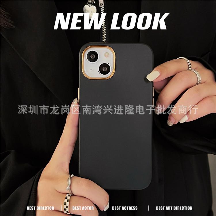 Применимо к чехлу для мобильного телефона с кожаным узором для iPhone 13 Pro Max, задняя крышка Apple 12 однотонная, защитный чехол 7 Plus