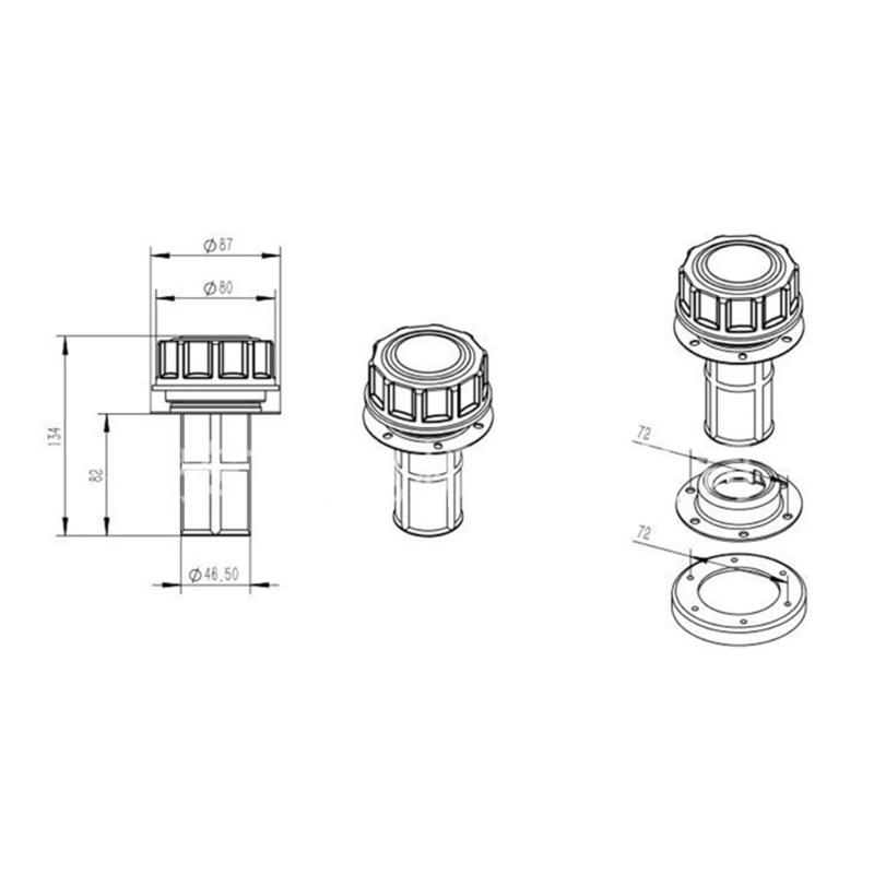 Универсальная заглушка топливного бака с уплотнением 87 мм Крышки топливного бака для генератора, электрогенератора, аксессуары для machinery