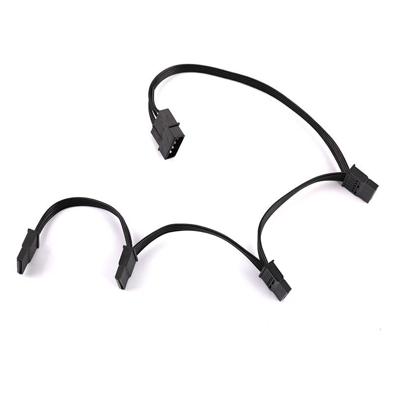 Diy Molex 4-контактный Ide от 1 до 5 Sata 15-контактный разъем питания для жесткого диска, разветвитель кабеля, шнур