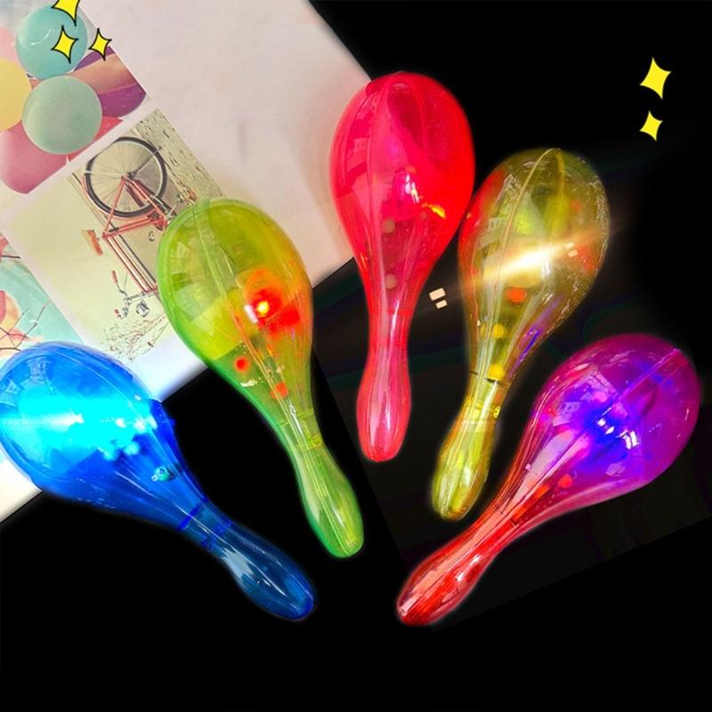 10 ШТ Пластиковые Мигающие Светящиеся Маракасы Безопасные Прочные Шумные Инструменты Для Детей Взрослых Танцевальных Выступлений
