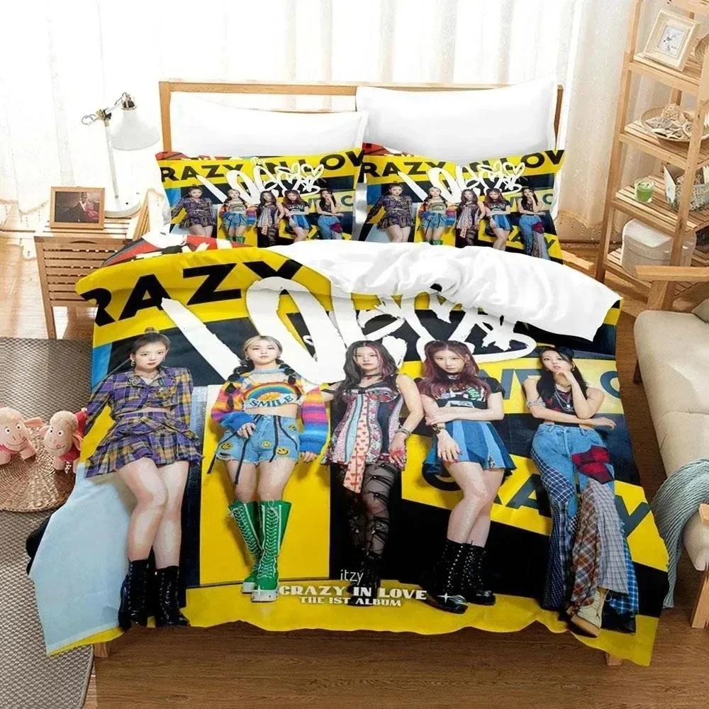 K-pop группа ITZY Комплект постельного белья Мальчики Девочки Размер Twin Queen Пододеяльник Наволочка Постель Дети Взрослые Мода Домашний текстиль