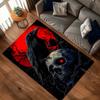 Dark Series Crow Skull Pattern Carpet for Living Room Bedroom Bedside Floor Mat Cloakroom Sofa Area Rugs Halloween Decor