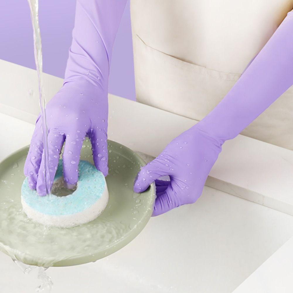 50Pcs 30cm Household Gloves Waterproof Cleaning Gloves Wash Dishes Dishwashing Gloves  Household
