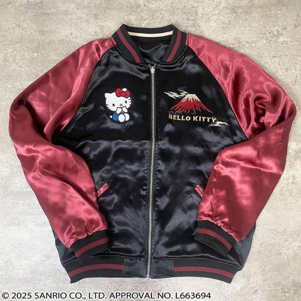Used Karakuri Tamashii x Hello Kitty Collaboration Reversible Sukajan L Size