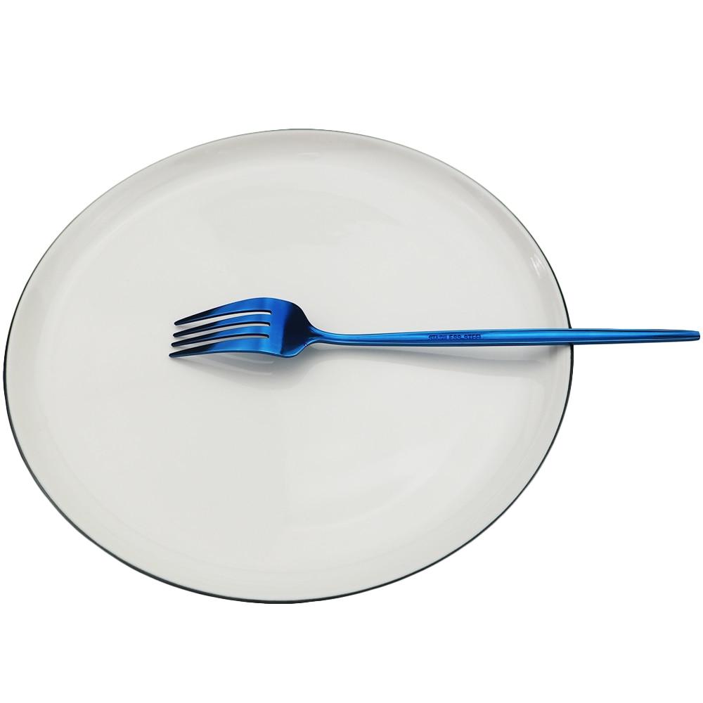 4/6 шт. Роза, обеденная вилка, столовая посуда из нержавеющей стали, столовые приборы, вилка для десерта и салата, отель, свадьба, вечеринка, радужная посуда, набор столовых приборов