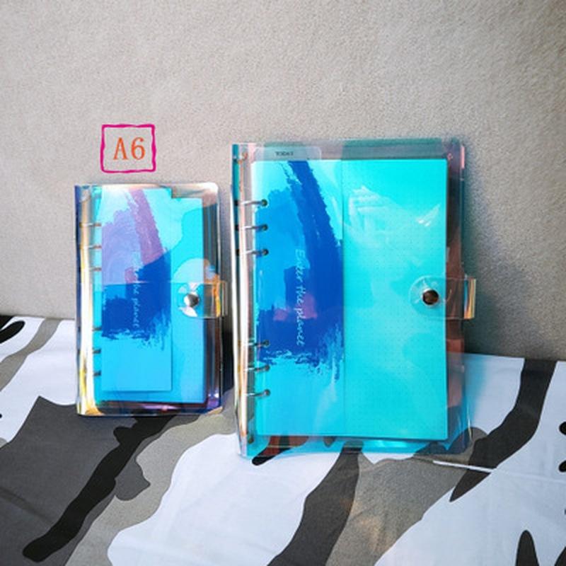 1 шт., лазерный прозрачный органайзер для блокнотов, бумажный планировщик, внутренняя страница, кольцо-переплет, дневник, журнал