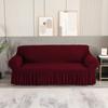 Sofa Slipcover with Skirt Easy Fitted Sofa Cover for Living Room Couch Cover Washable High Elastic Durable Seersucker Fabric
