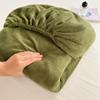 Velvet Fitted Sheet Solid Color Bedsheet Soft Bed Cover Queen Size Bed Linen Home Sheet Couvre Lit (No Pillowcasae)