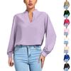 Autumn New Women's V-Neck Long-Sleeved Loose Shirt Shirt Top