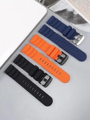 Фторкаучуковый ремешок 24 мм для Luminox XS3749 3789 3741 3745 Мужской водонепроницаемый силиконовый браслет Аксессуары для часов с логотипом