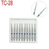 10 шт./кор., стоматологические высокоскоростные боры, алмазные сверла для полировки зубов, стоматологическое оборудование TC-28