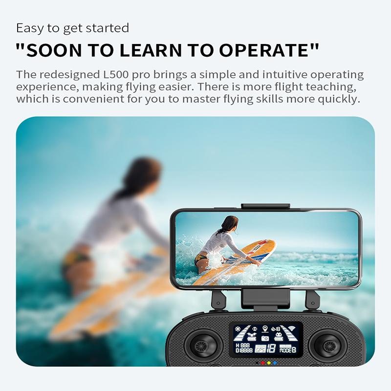 Новый мини-дрон L500 Pro, 4K, профессиональный, 5G, GPS, HD, двойная камера, бесщеточный двигатель, складной квадрокоптер, дистанционное управление, расстояние 1,2 км