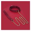 Tibemi Choker Collar with Chain SM Goods Collar Human SM Stylish Human Collar with Lead PU Metal Neck Shackle SM Play Restraint Adult Goods for Women