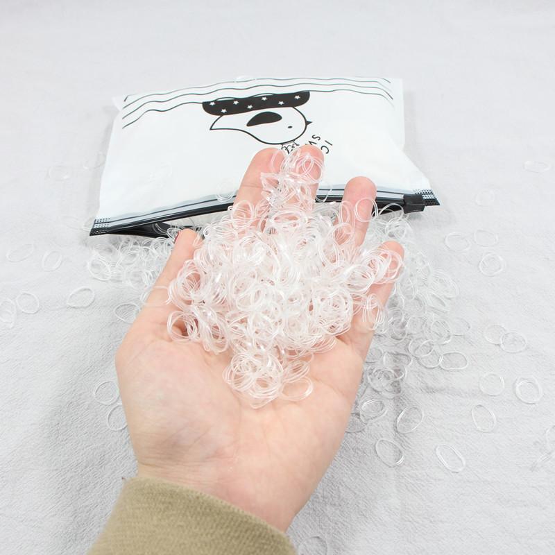 1000 шт./упак. Милые одноразовые эластичные резинки для волос для девочек, держатель для хвостика, резинка, детские аксессуары для волос