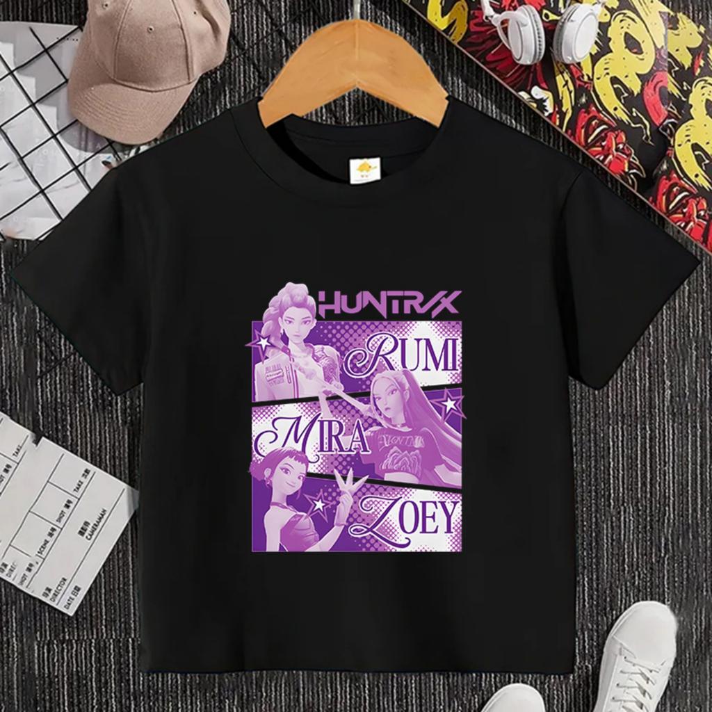 Children's Casual Printed Round Neck Short-sleeved Top