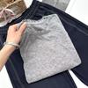 Вязаный топ в корейском стиле с длинным рукавом и отделкой рюшами - Супермягкий и легкий, однотонный (Y6617)