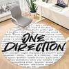 1PC One Direction Office Round Rug, Non-slip, Soft and Durable Office Rug for Interior Decoration, Perfect for Office yy250915086